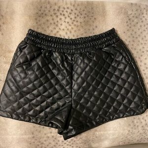 Forever 21 Leather Quilted Shorts